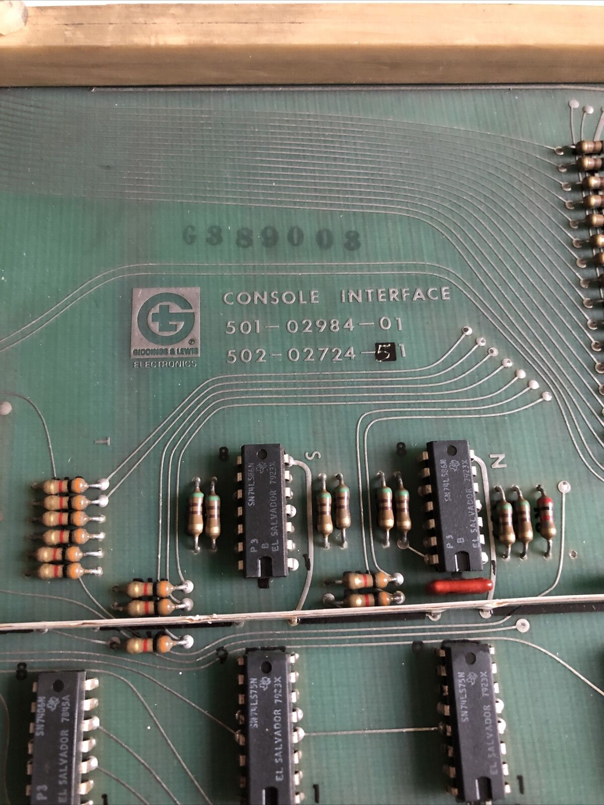 Giddings & Lewis 502-02724-51,501-02984-01,Console Interface Plc Board,Dj