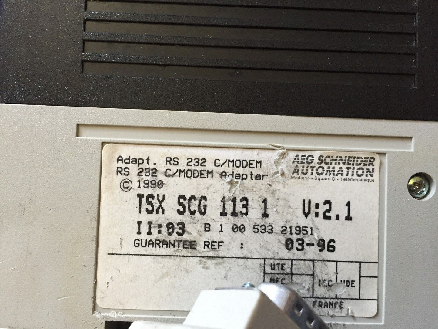 Telemecanique Aeg Schneider Tsx-Scg-113-1,Rs232 C/Modem Adapter,Dd