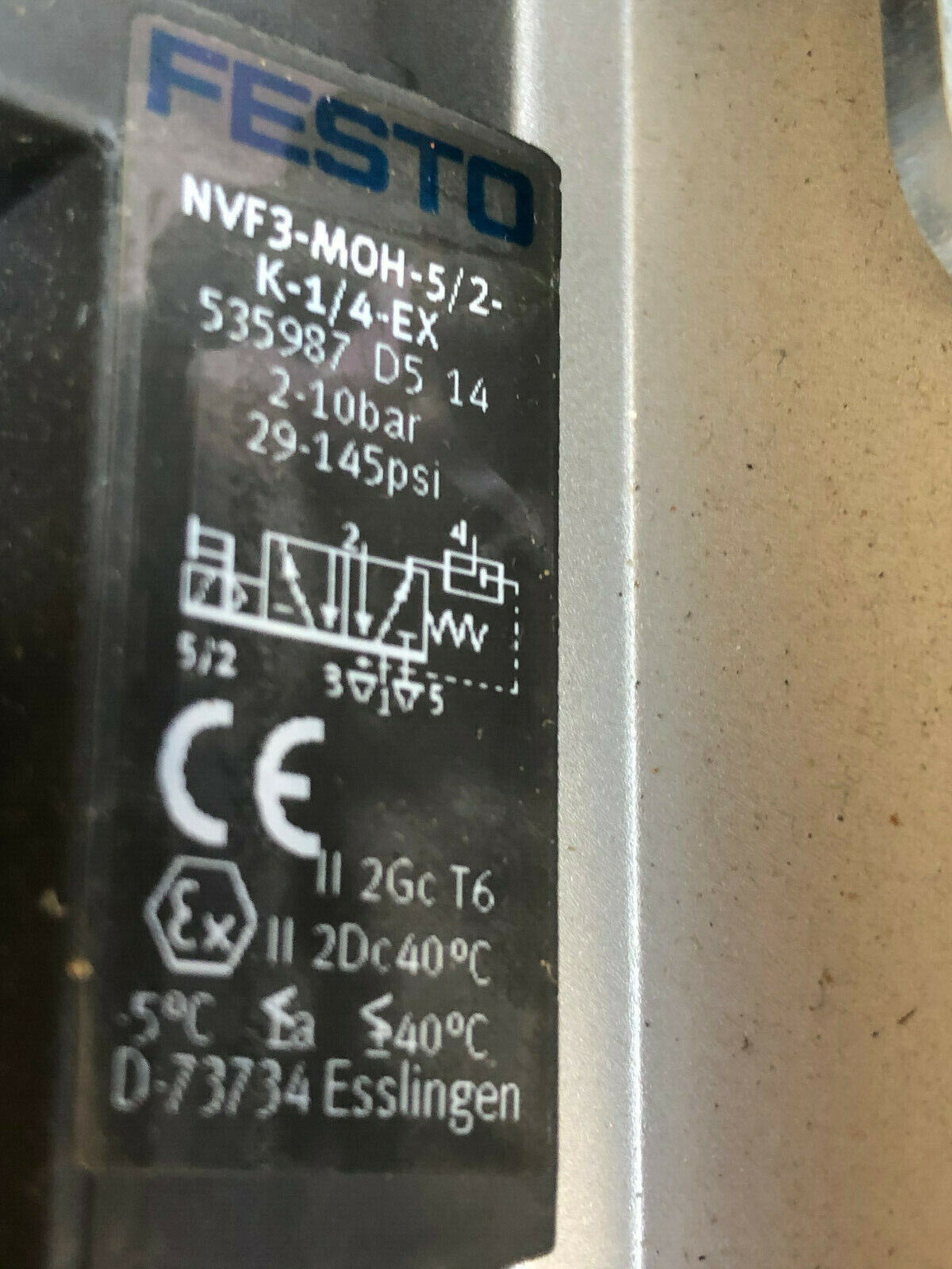 Festo Dfpb-20-090-S5-F04 Rotary Actuator Unit Fmyb-E120, Dn 2" 316L I,Ht Pn10,Ck