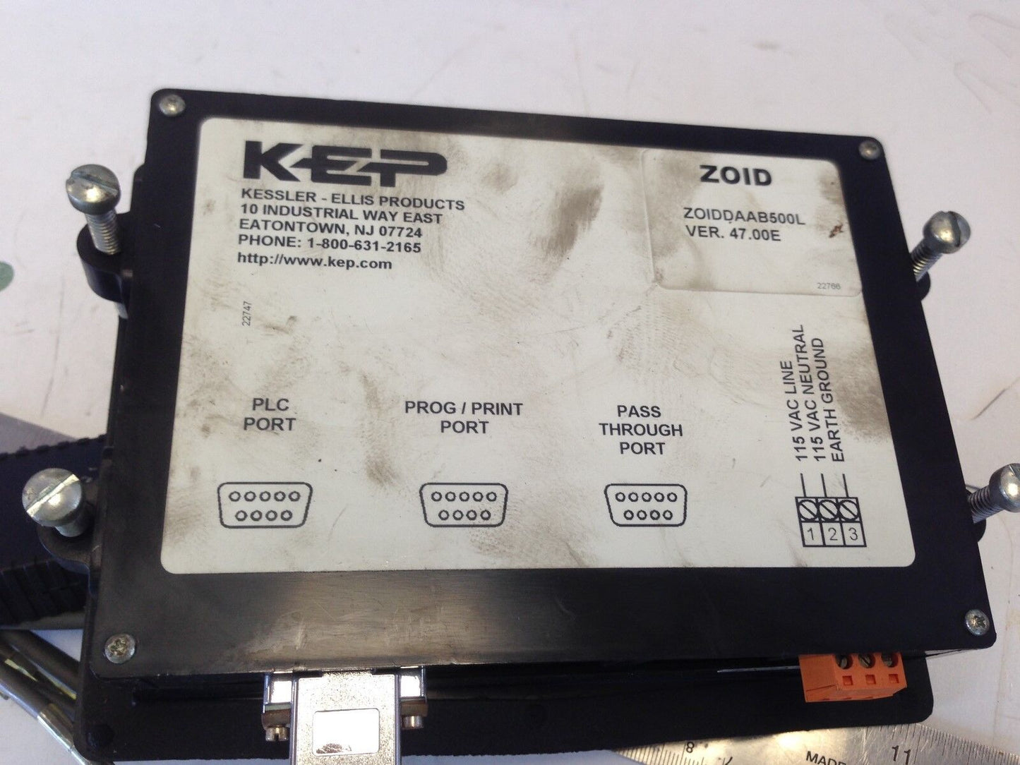 Kessler-Ellis Zoid,Zoiddaab500l Kep 47.00E Interface Panel,Smic Ab-500,115Vac,Fk