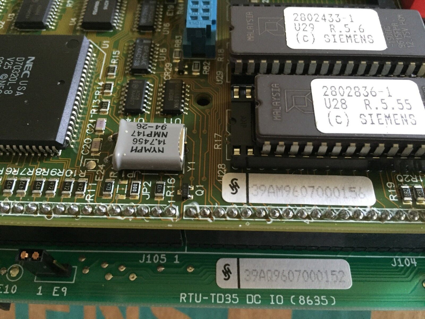 Siemens Rtu-Td35 Dc (8635),Rtu8635-Ssd,Assy 2601677 Pwb2601676-0002,Rtu8635,Ct