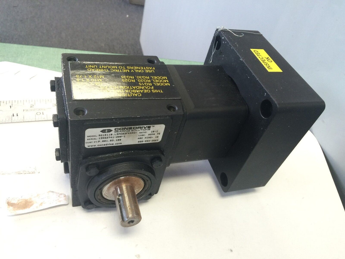 New Conedrive Rg15110.Lspe03fkpph Gear Reducer,Ratio: 10:1,Agma 7S,Gearing,Aj