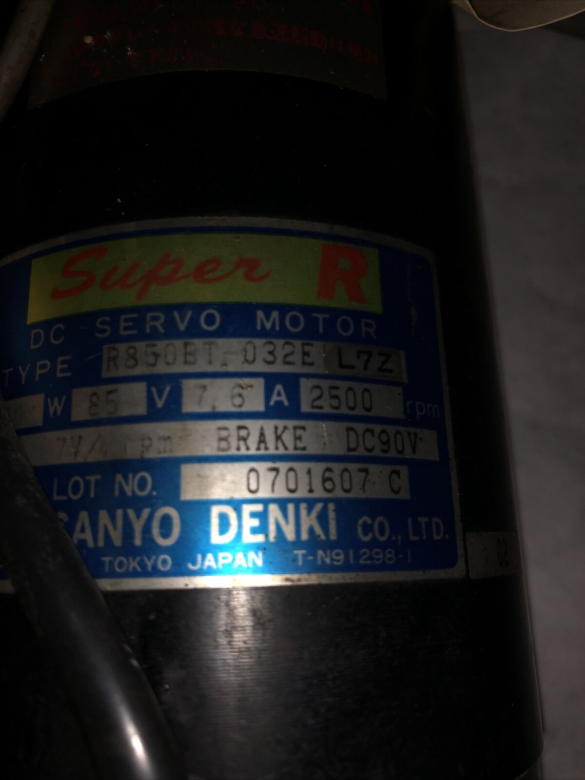 Sanyo Denki R850bt-032E L7z Dc Servo Motor,E680500c04 Encoder,R8g0bt,R850bt,Bh