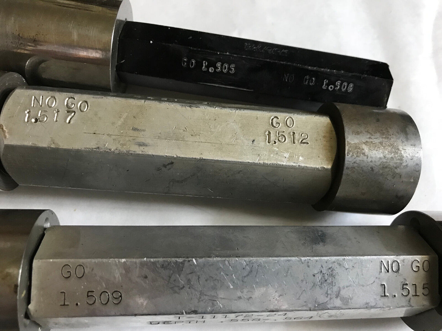 Lot The Pipe Machinery Go No Go Plug Gage Nogo 1.505 1.517 1.512 1.509 1.515,Ad