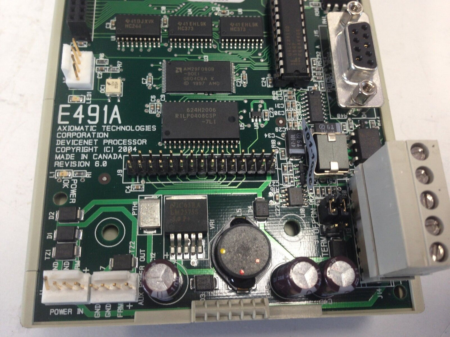 New Axiomatic Technologies E491a Devicenet Processor, Revision 6.0 E223345,Di