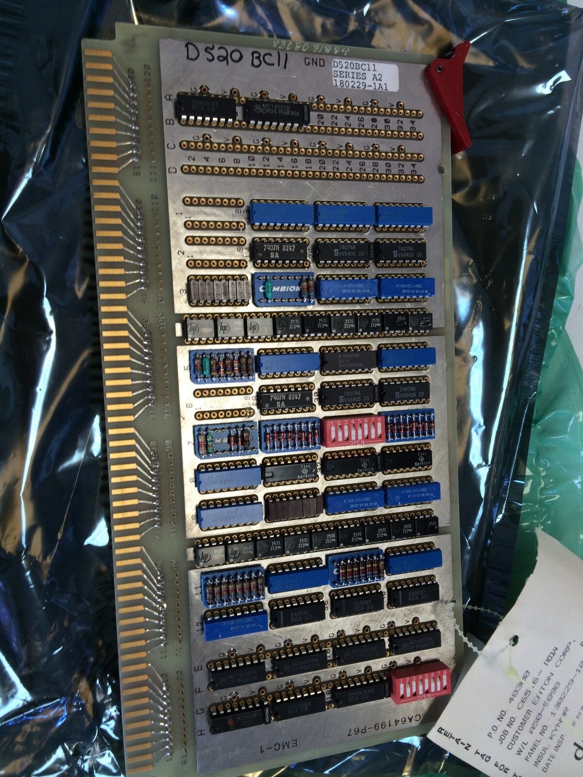 New Cutler-Hammer Eaton D520bc11 Pc Board Ca64199-P67 Emc-1,X8136-Lg676-X,Bf,Fk