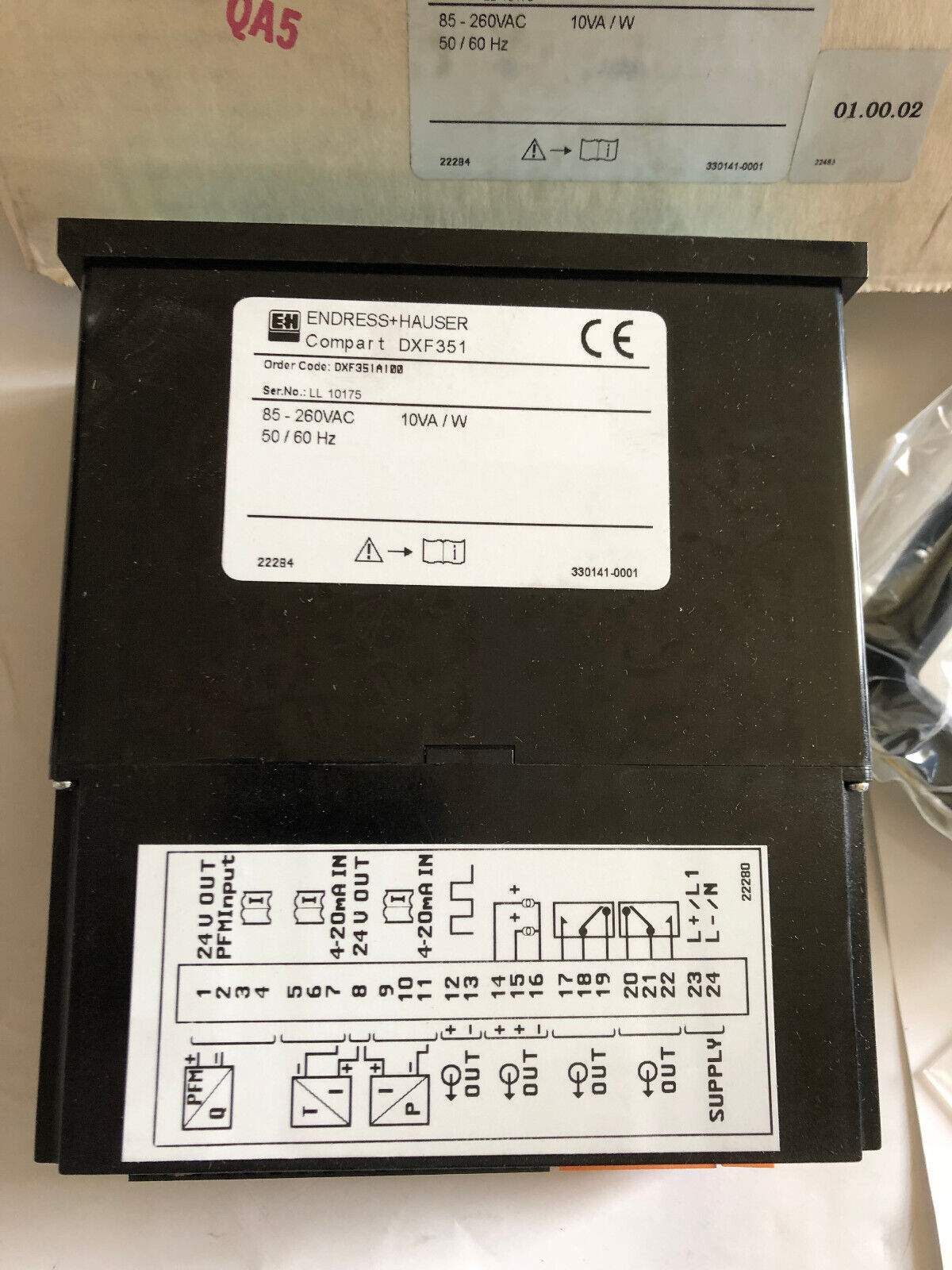 New Endress+Hauser Compart Dxf351 Single Channel Flow Computer,E+H Dxf 351,Ac