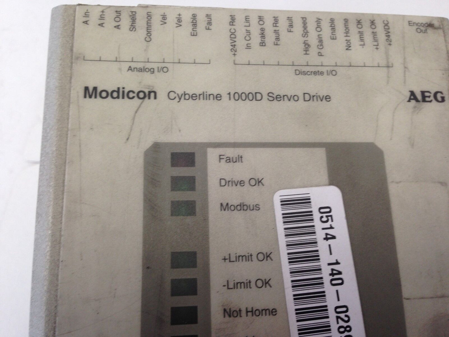Aeg Modicon Dr-D020-001 Cyberline 1000D Servo Drive As-012B-202, Aeg,Eb