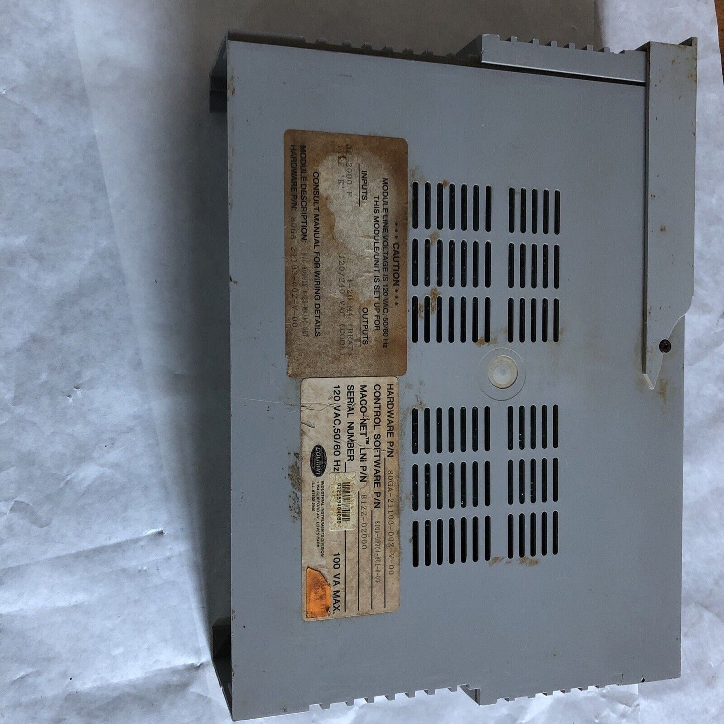 Barber Colman 80Ga-21103-002-V-00 Temperature Heat/Cool Maco8000,120V,4-20Ma,Ee