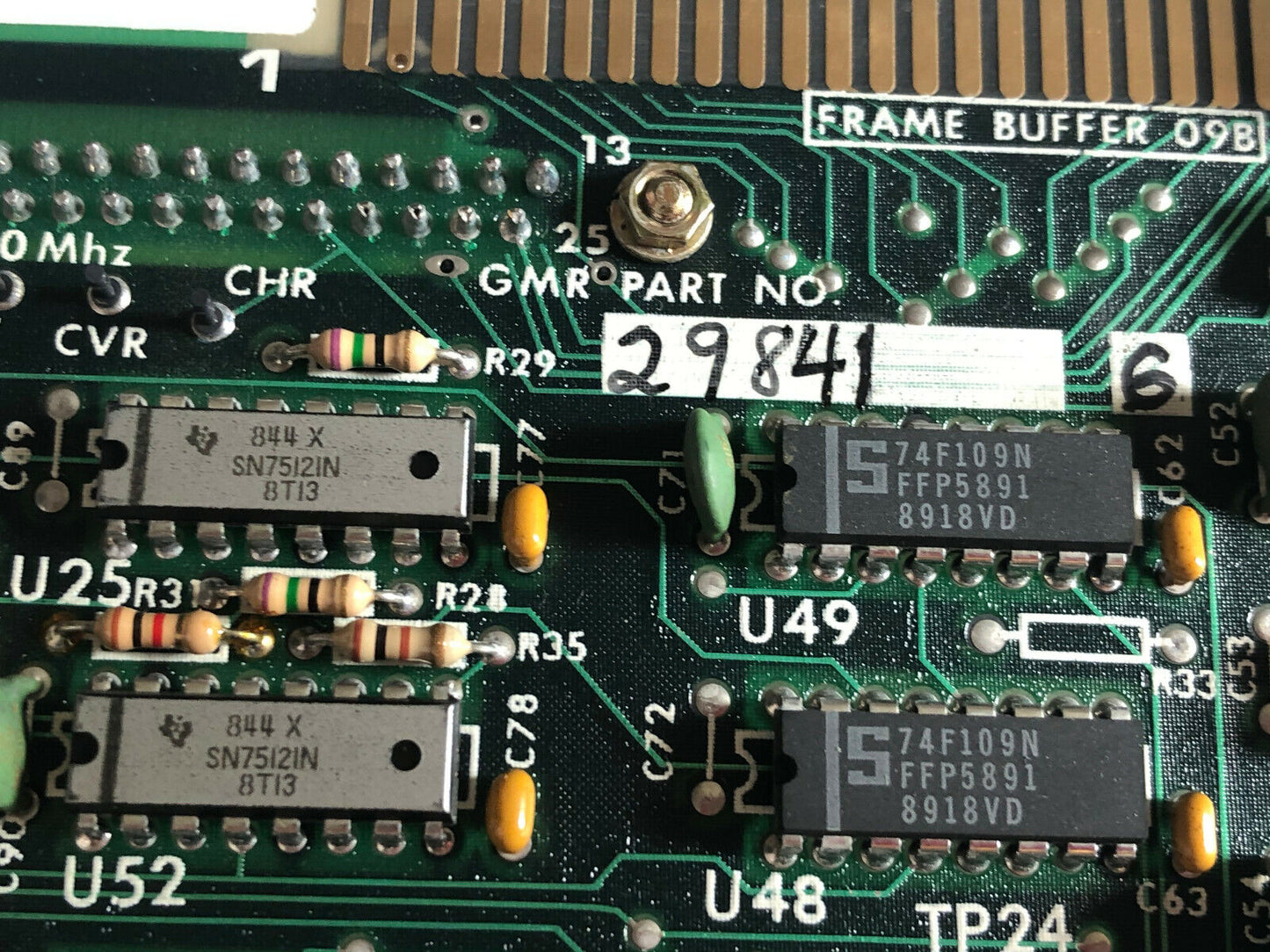 Gmr 29841 6,Gmr 298416,Frame Buffer 09B,29840 Rev.D,Ml1-0 Pcb Board,Sa