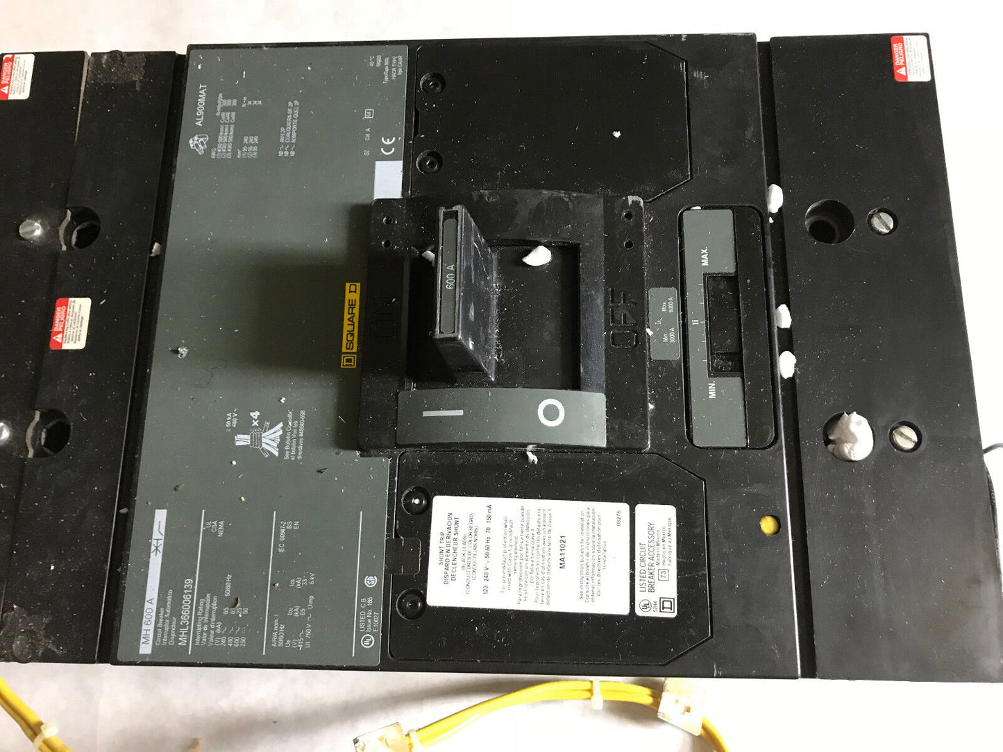 Square D Mhl366006139,600 A Thermal Circuit Breaker Mhl Mh 600A,Al900mat,Ep
