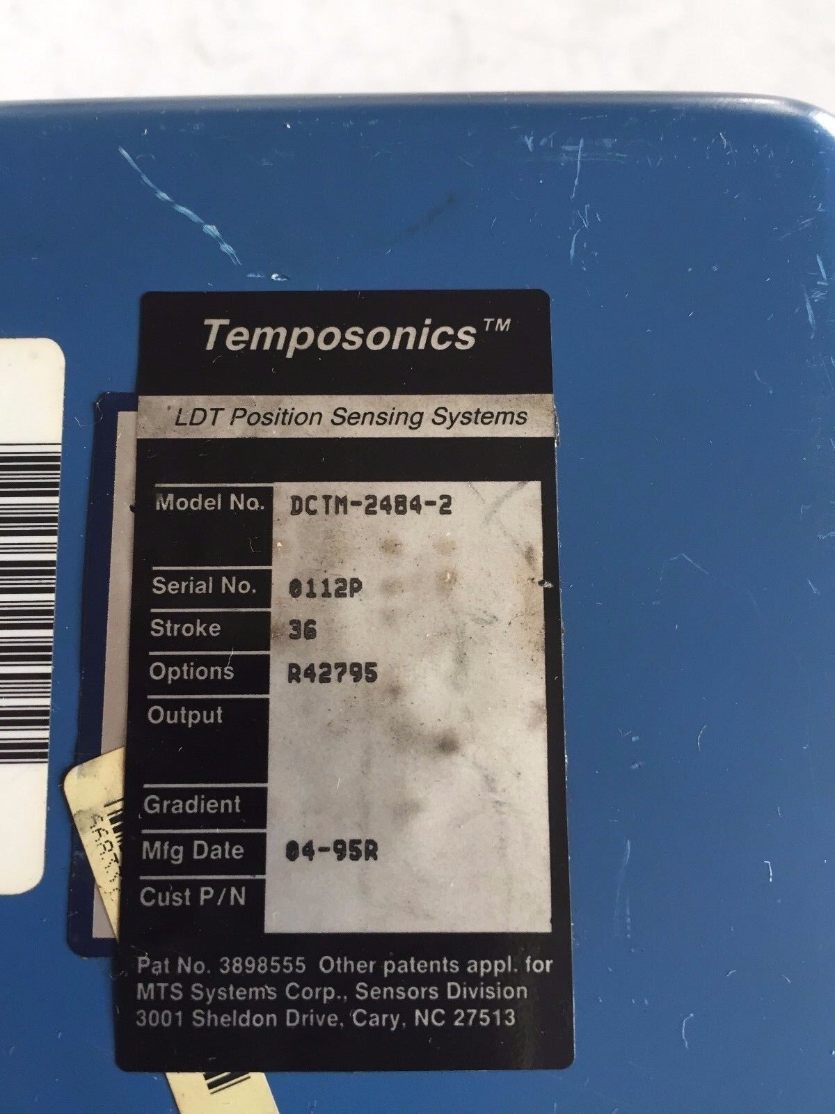 Temposonics Dctm-24B4-2,Mts Dctm-2484-2,Box Ldt Position Sensing System 36",Ah