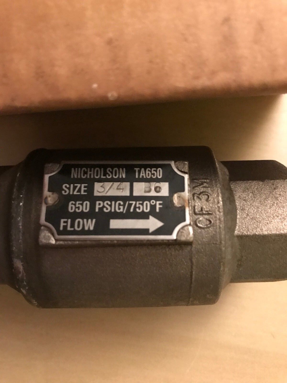 3/4" Npt Nicholson Ta650,Nicholson Ta 650 Thermo Dynamic Steam Trap 600Psig,Al