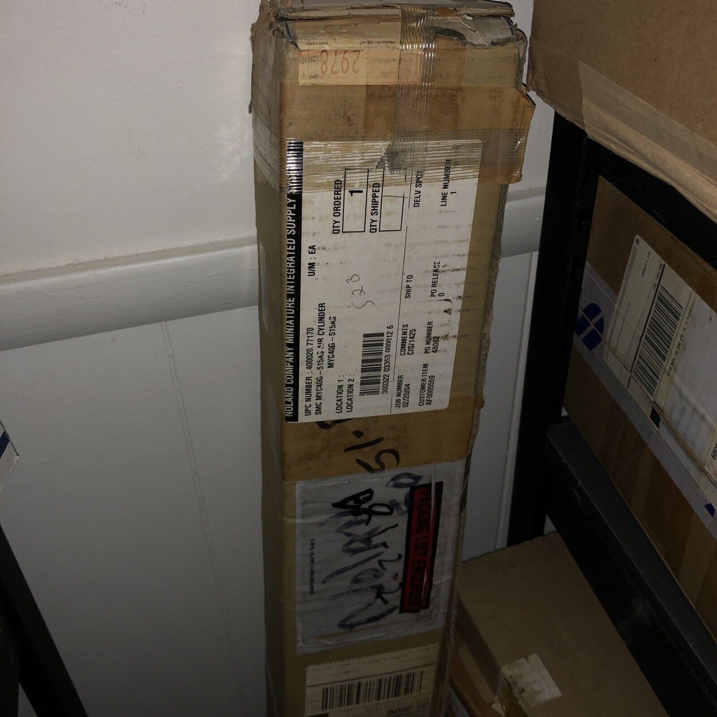 New Smc Myc40g-515As Pneumatic Slide Cylinder, Stroke: 515Mm,Ba