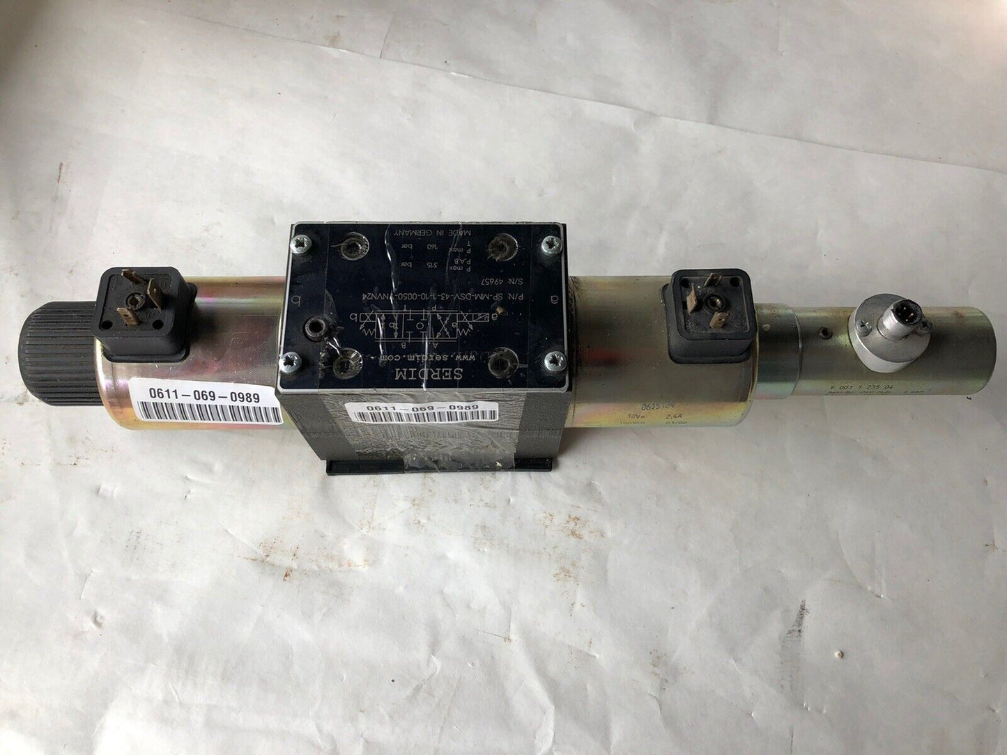 New Serdim Sp-Mm-Dsv-43-1-10-0050-Ynvn24 Hydraulic Solenoid Valve,12Vdc,2.4A,Ta