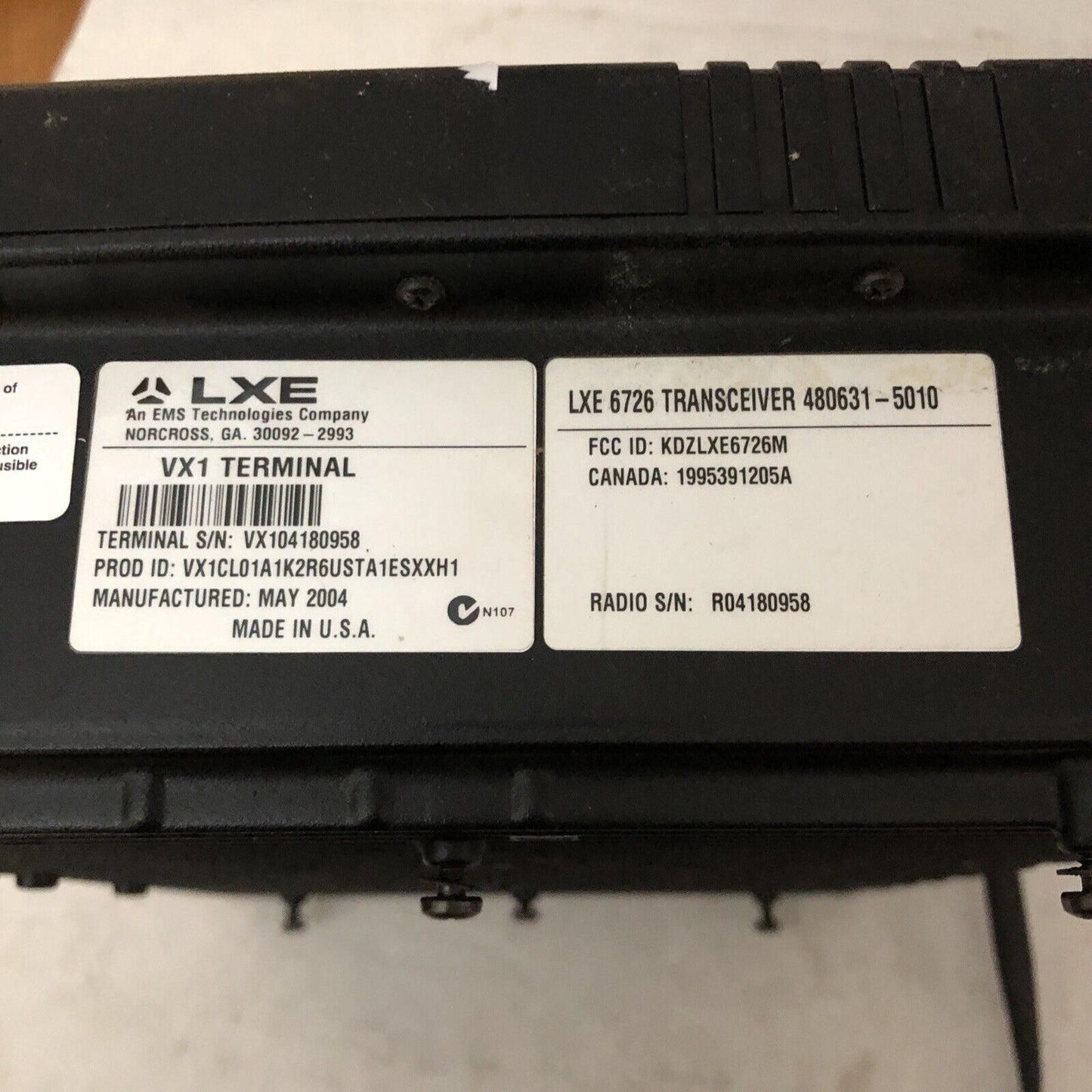 Ems 12- Vx1cl01a1k2r6usta1esxxh1,Lxe 6726,480631-5010,(One Key No Good)!,Cs