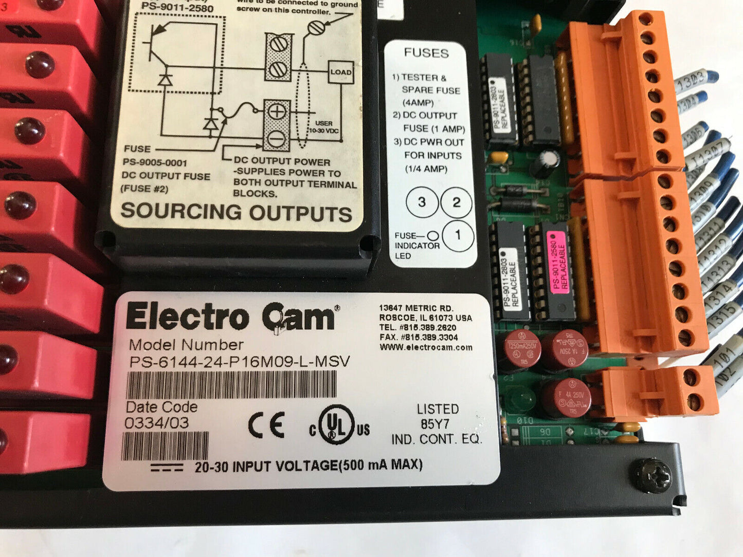 Electro Cam Ps-6144-24P16m09-L-Msv Keypad Controller,Ps-6144-24P16mo9-L-Msv,Sm