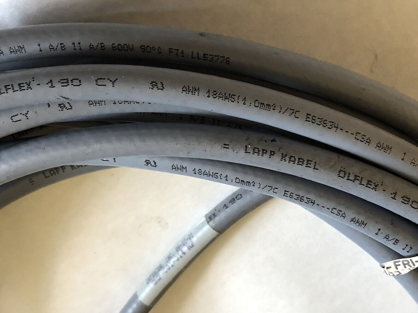 Intercon Robotic Cable Assembly Cordset Gmp-001-014 Hf,E63634,Ll53776,E803411,Ev