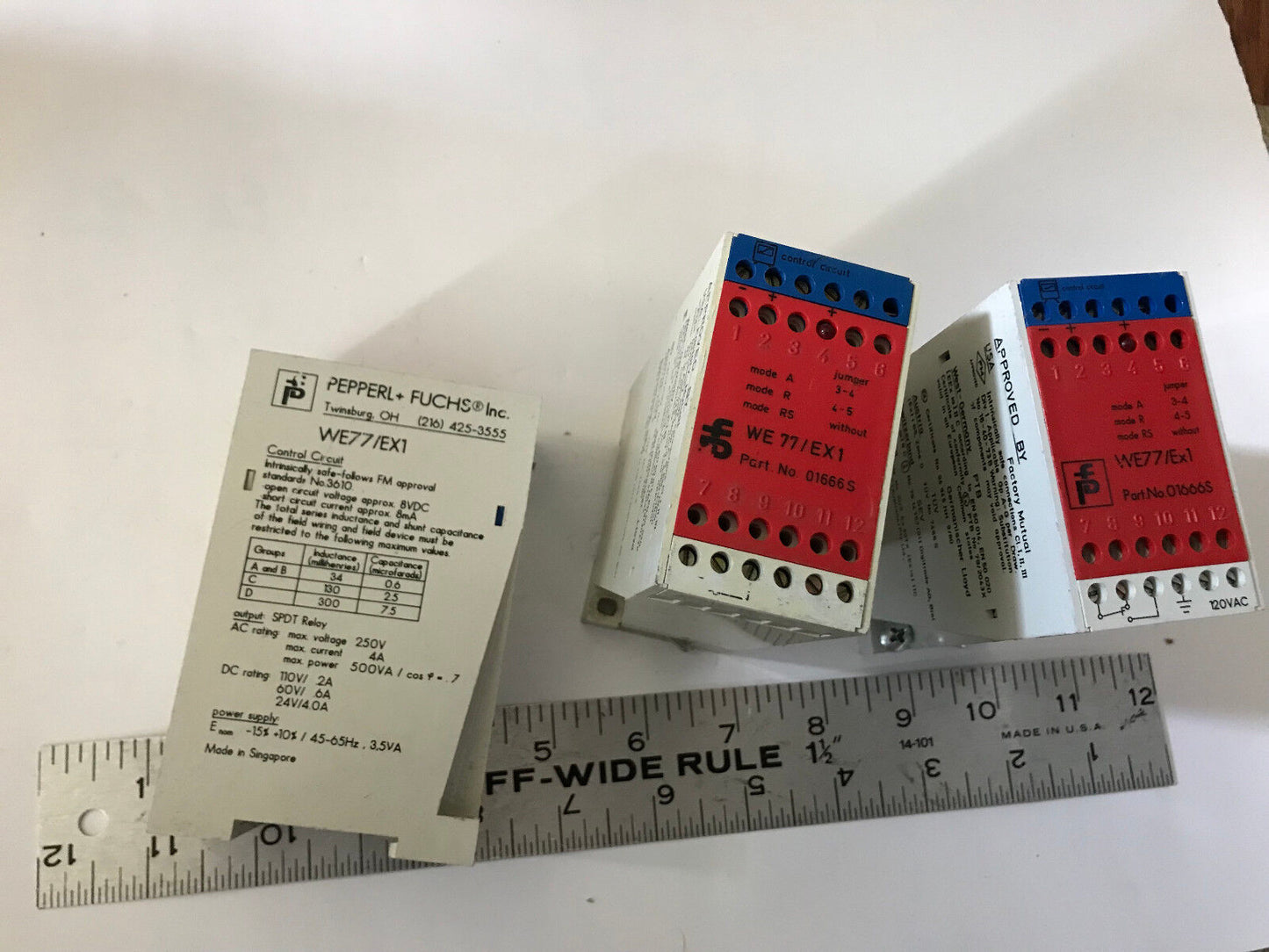 Lot 3 Pepperl+Fuchs We77/Ex1 Saftey Relay 01666S We77/Ex1,Em