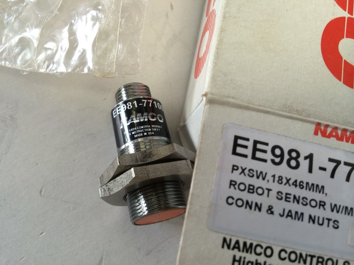 New Namco 18X46mm Rob Snsr W/Mic And Jam Nuts Ee981-77100,Bf