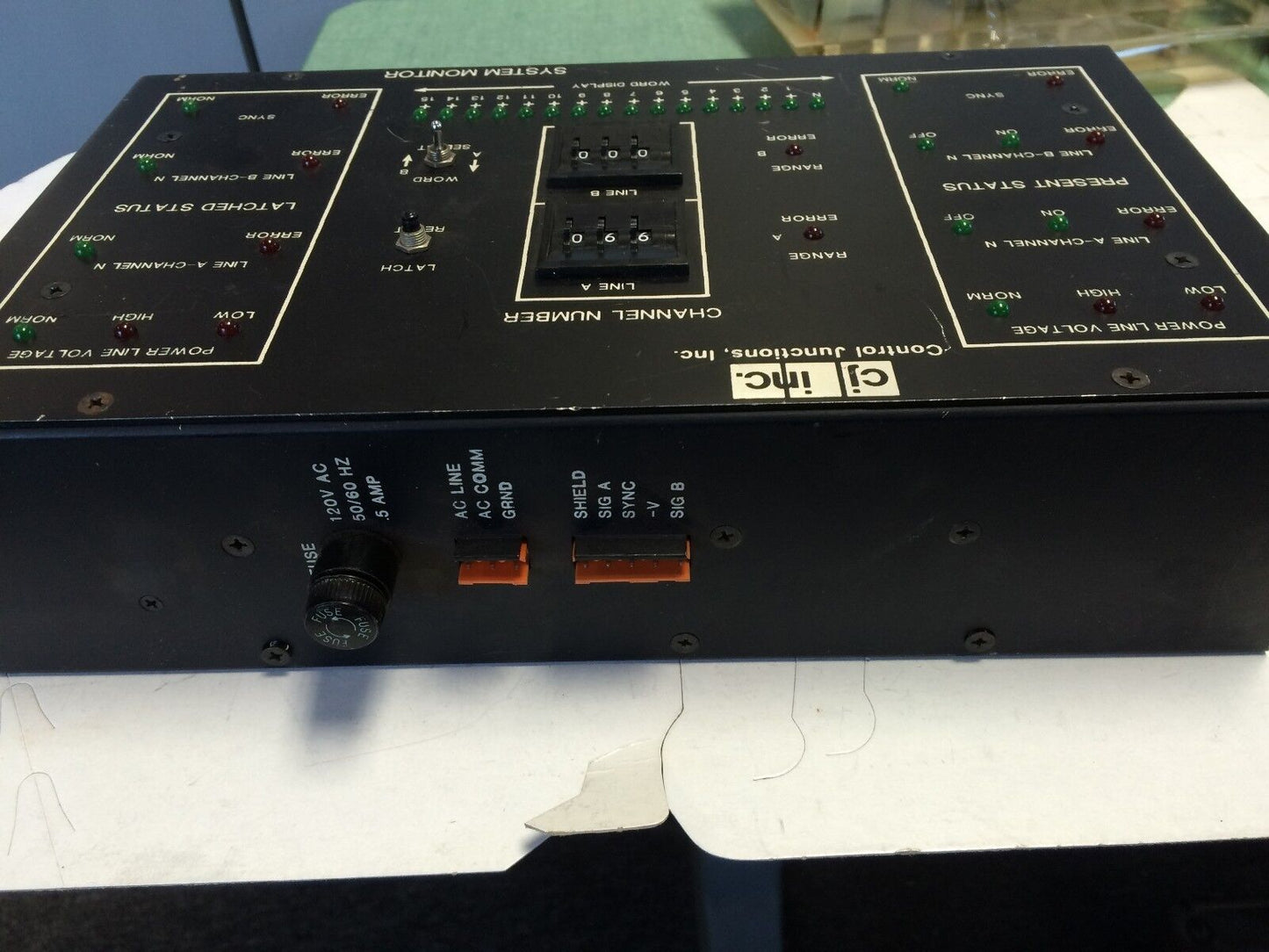 Control Junctions Inc System Monitor System Line Monitor 120Vac,Cj Inc.,Cl