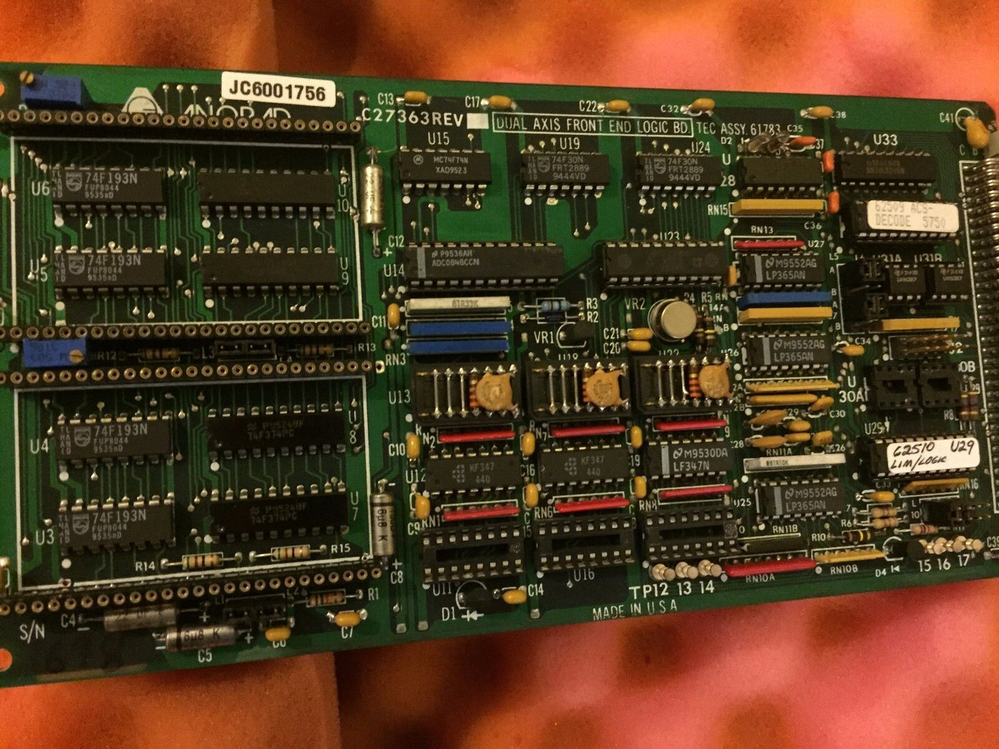 Anorad 61783,61845,Anorad C27363,C27363 Rev,Dual Axis Front End Logic Bd,Az