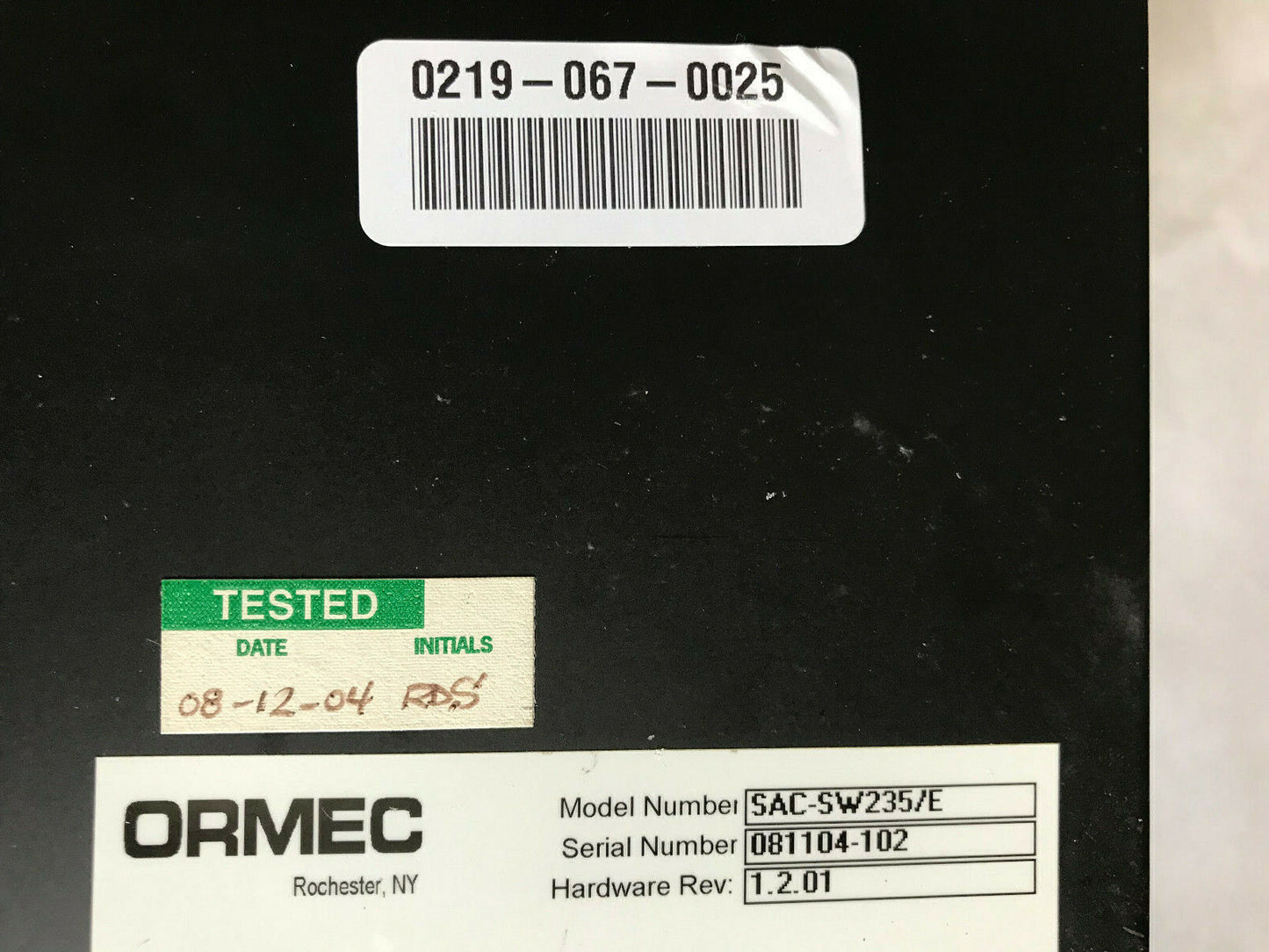 Ormec Sac-Sw235/E Wire Servo Drive Ormec Digital Orion,Sac-Sw235/E 1.2.01,Sm