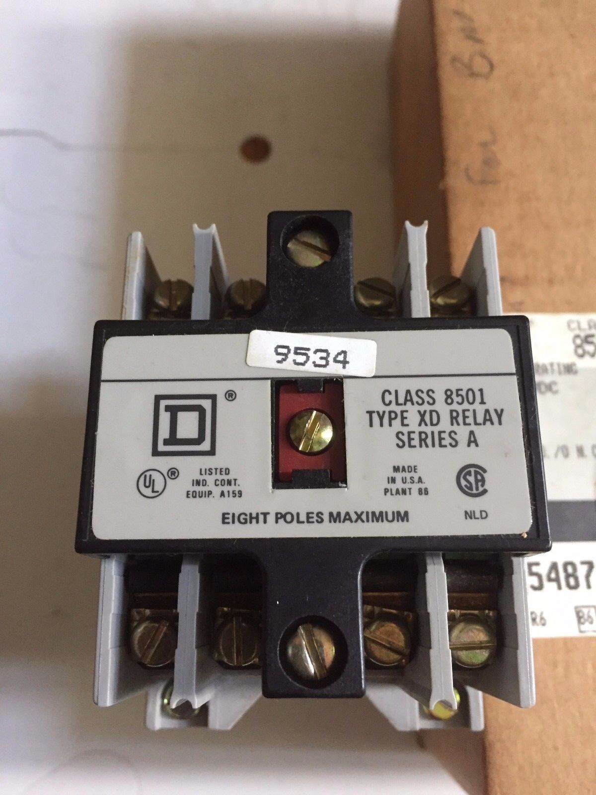 New Square-D Class 8501 Xd,8501 Xd0 40 Control Relay,Xd040 8Poles,115V Coil,Bu