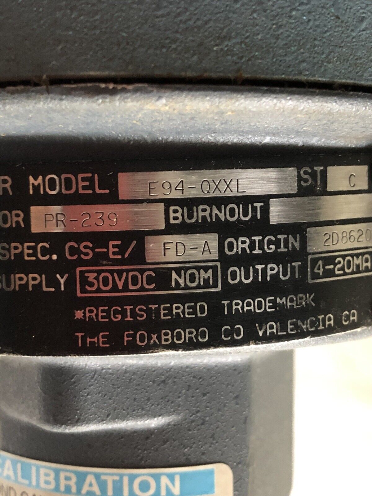 Foxboro E94-Qxxl Stctemperature Transmitter Sensor Pr-239,E94-Oxxl,Tl