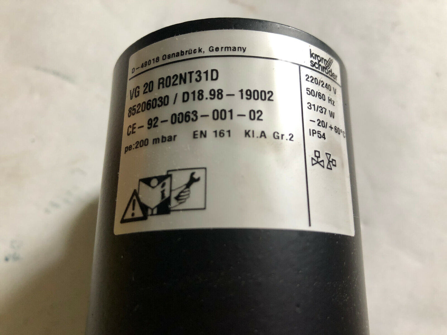 New Krom Schroder Vg 20 R02nt31d Solenoid Valve,85206030/D18.98-19002 ,Ck