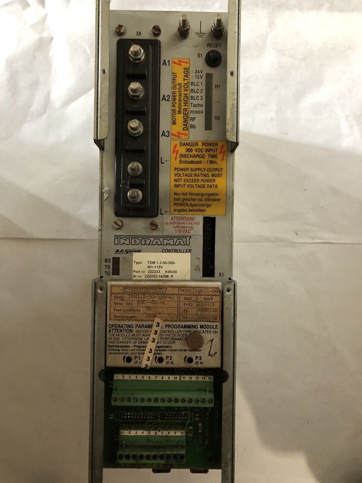 Indramat Tdm 1.2-50-300-W1-115V Ac Servo Drive Tdm1.250300,Tdm 1.2-50-300-W1,Ar