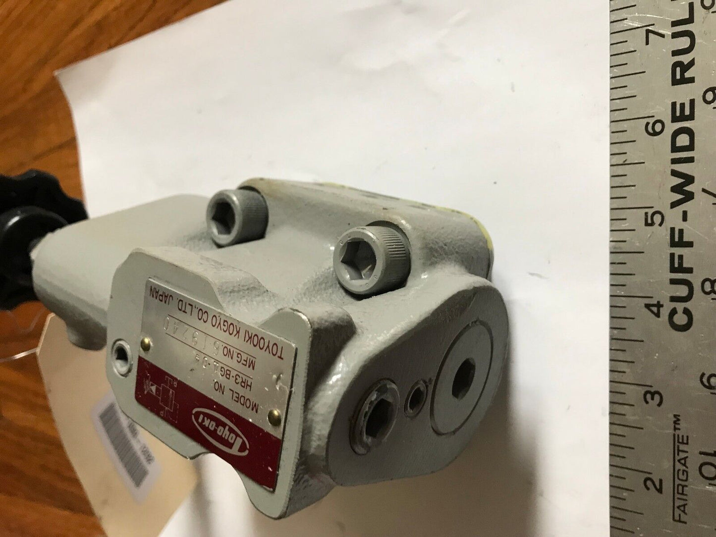 New Toyooki Kogyo Hr3-Bg1-04,6I9240 Directional Control Valve,Al