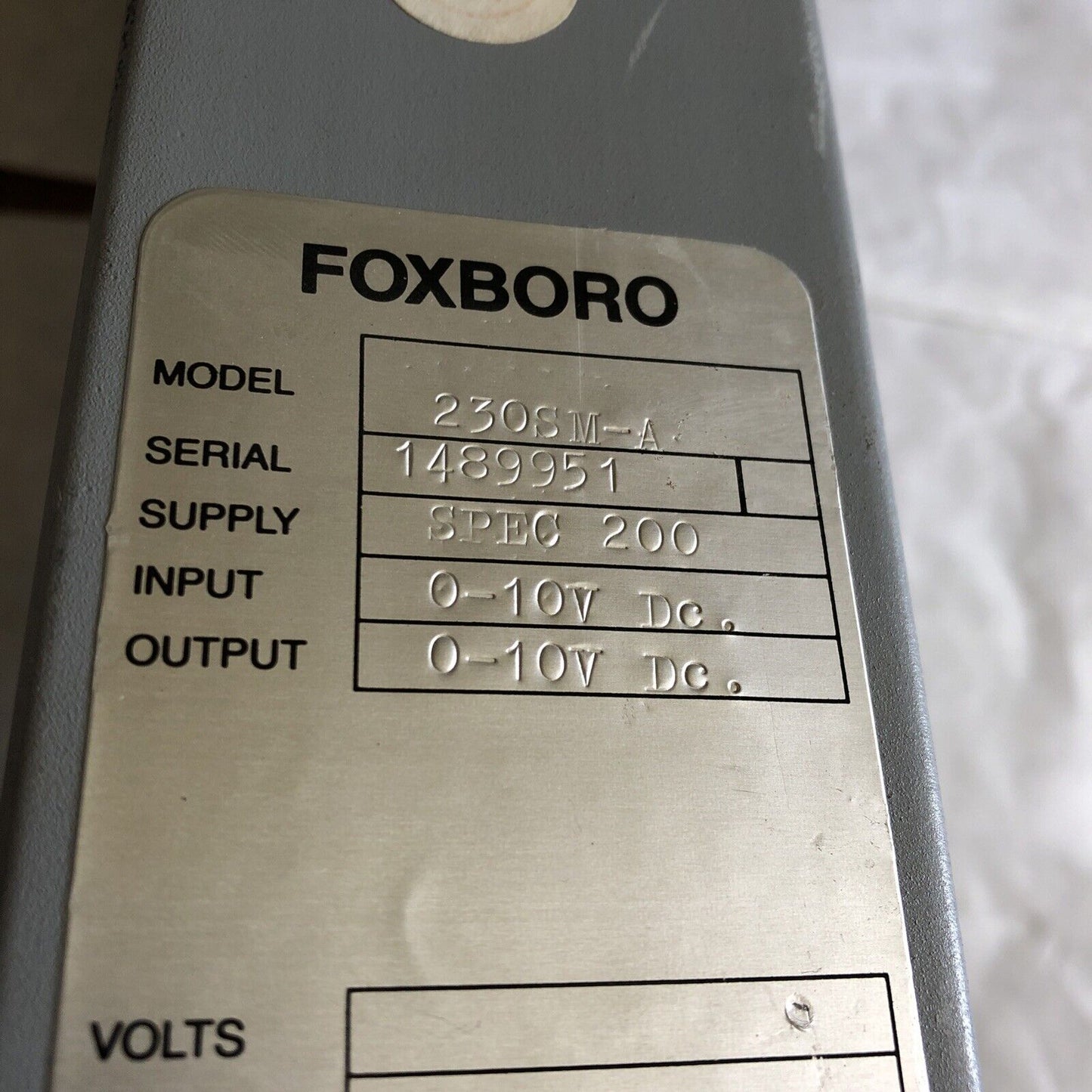 Foxboro 230Sm-A Analog Control Display Station Dual Alarm,Bv