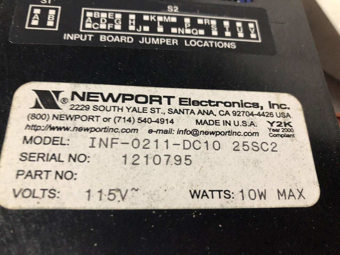 Newport Inf-0211-Dc10 25Sc2 Digital Panel Meter, 115 Vac, 10 Watts,To