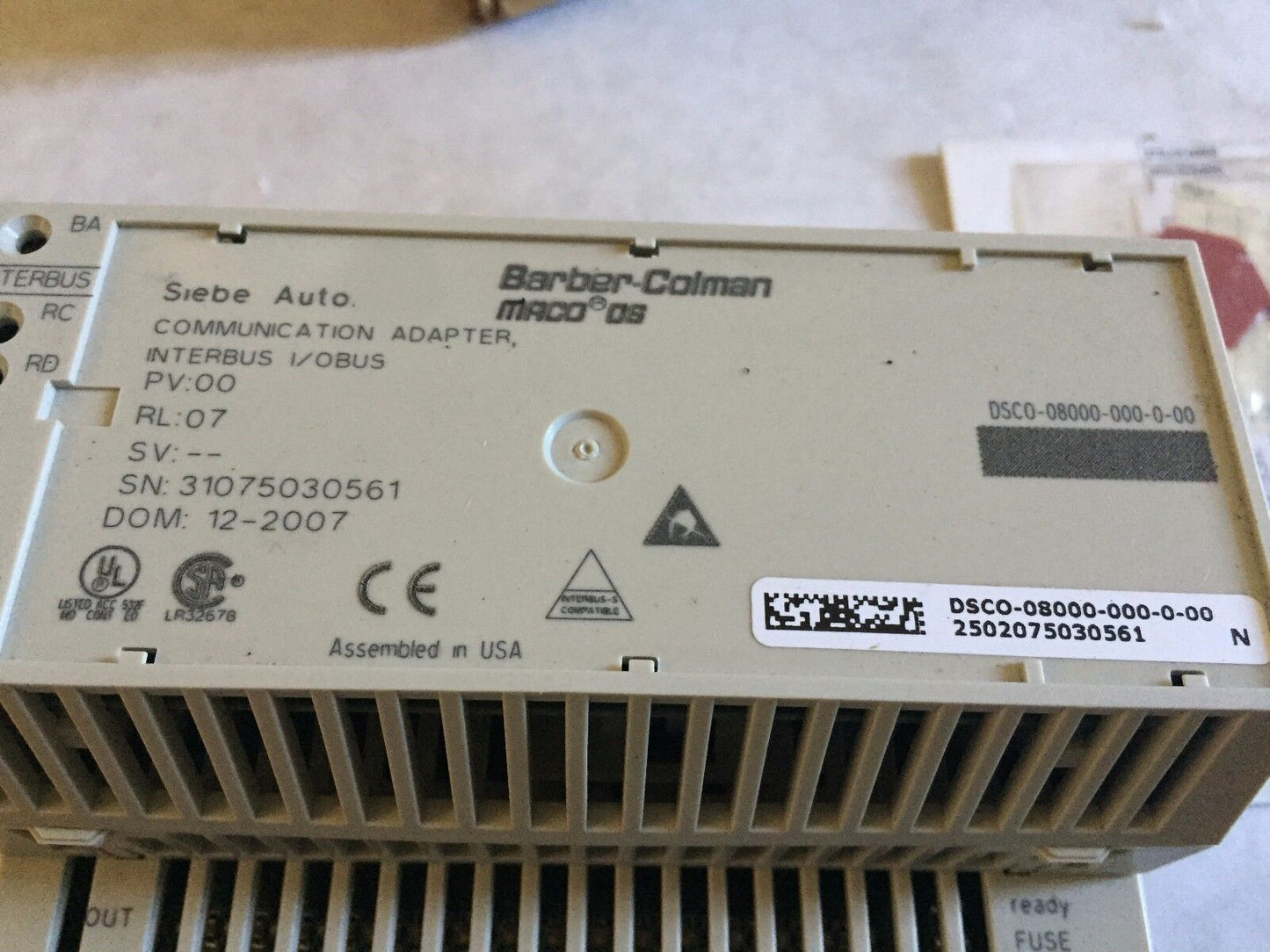 Barber Colman Dsdo-05000-000-0-00,Dsdo-08000-0000-00 Communication Adapter,Bm