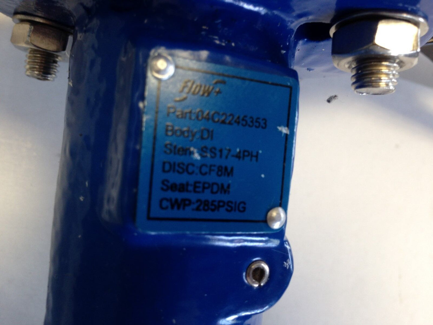 New Flow 04C2245353 Manual 4" Butterfly Valve, Cf8m, Epdm, Ss17-4Ph A395,Fi