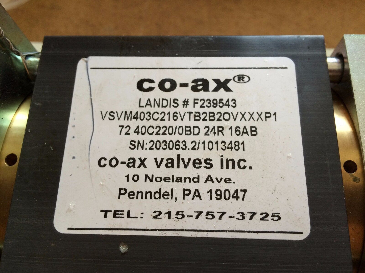 Coax Vsm403c216vtb2b20vxxxb Valve,Xxcoax 5-Vsv-M 40 Dr Nc,Bosch 0 820 022 987,Bh