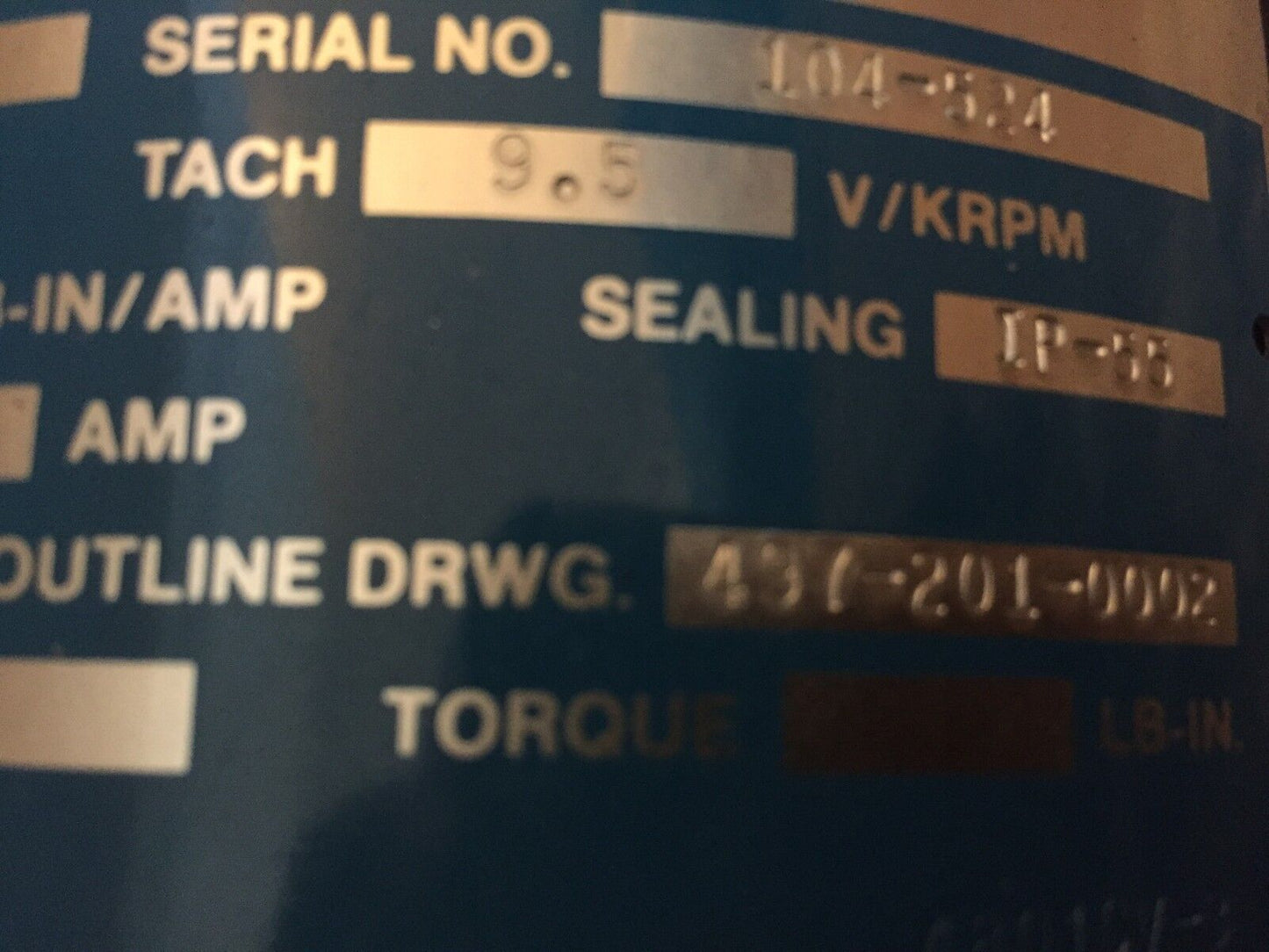 Gould M131-H60b-9K0f,M131h60b9kof Permanent Magnet Servo Motor 33A,37.8 Torqu,Ck