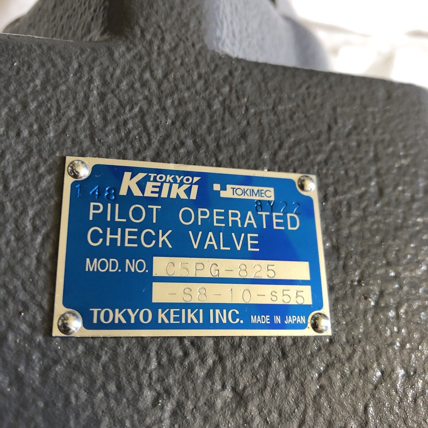 New Tokyo Keiki C5pg-825-S8-10-S55,C5pg-825 S8-10-S55 Pilot Check Valve,Ap