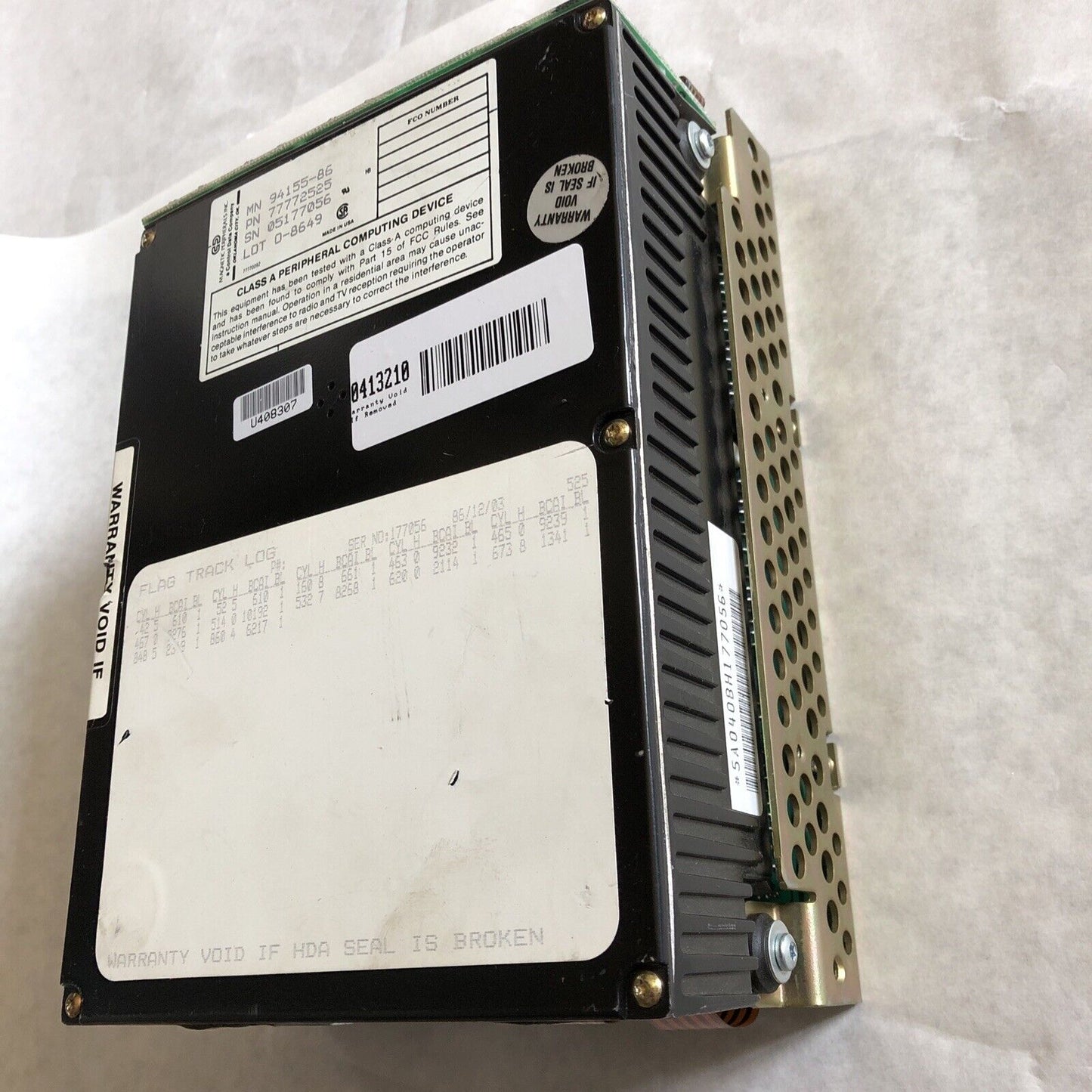 New Control Data 94155-86,77772525 Megnetic Hard Drive 72Mb 5.25Inch,Ct
