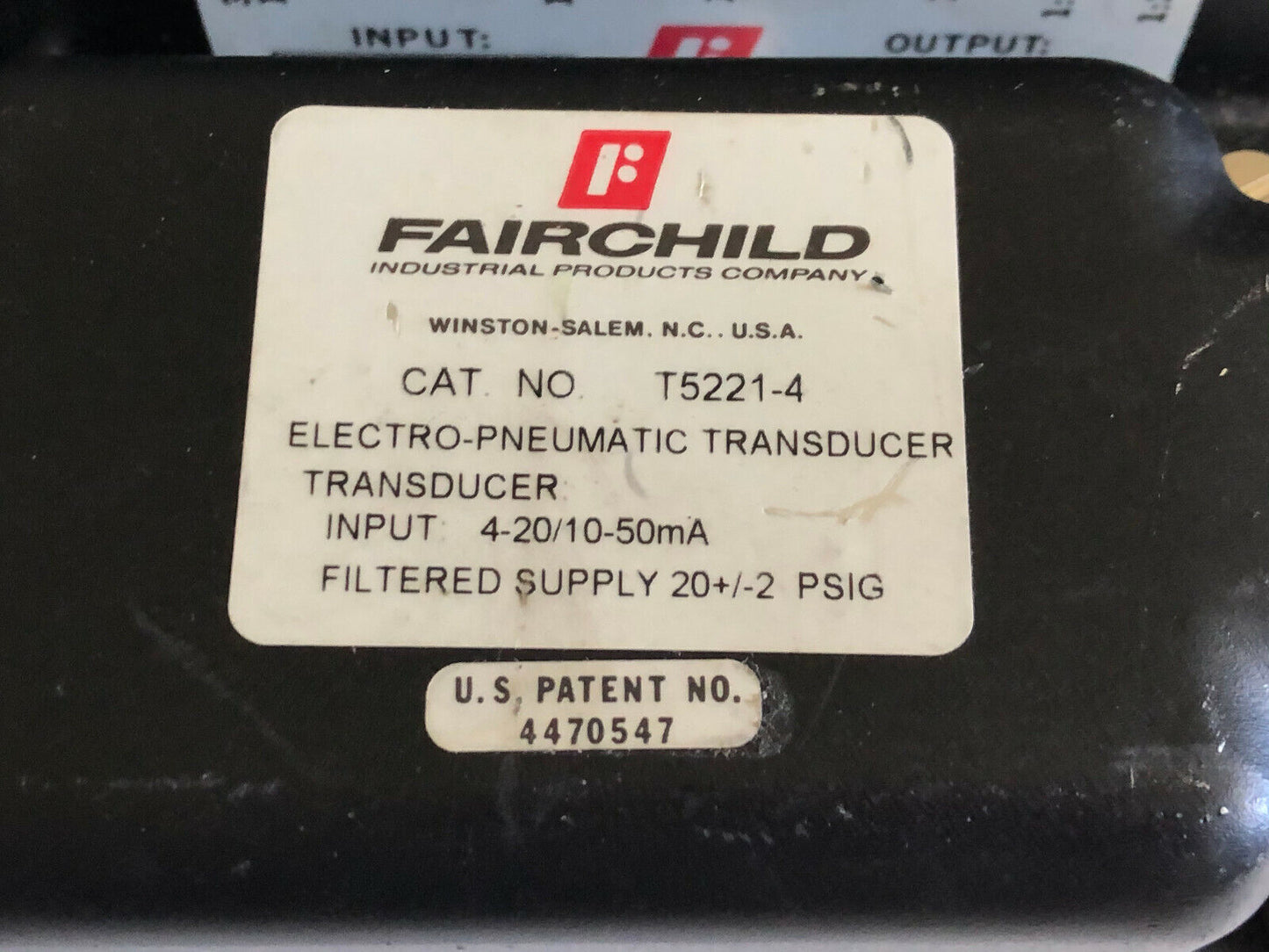 New Fairchild T5221-4 Electric Pneumatic Transducer W/Ratio Relay Relay,Az