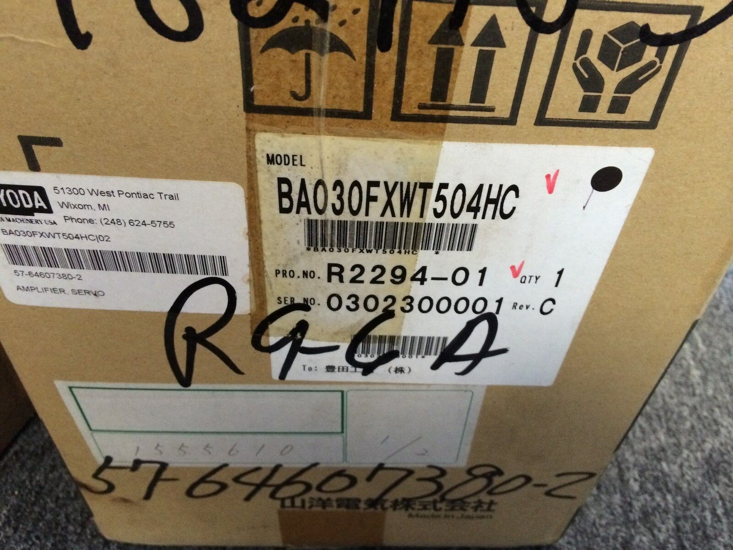 New Sanyo Denki Sanyo Denki Ba030fxwt504hc Bl-Super Servo Drive Glass Broken,Fd
