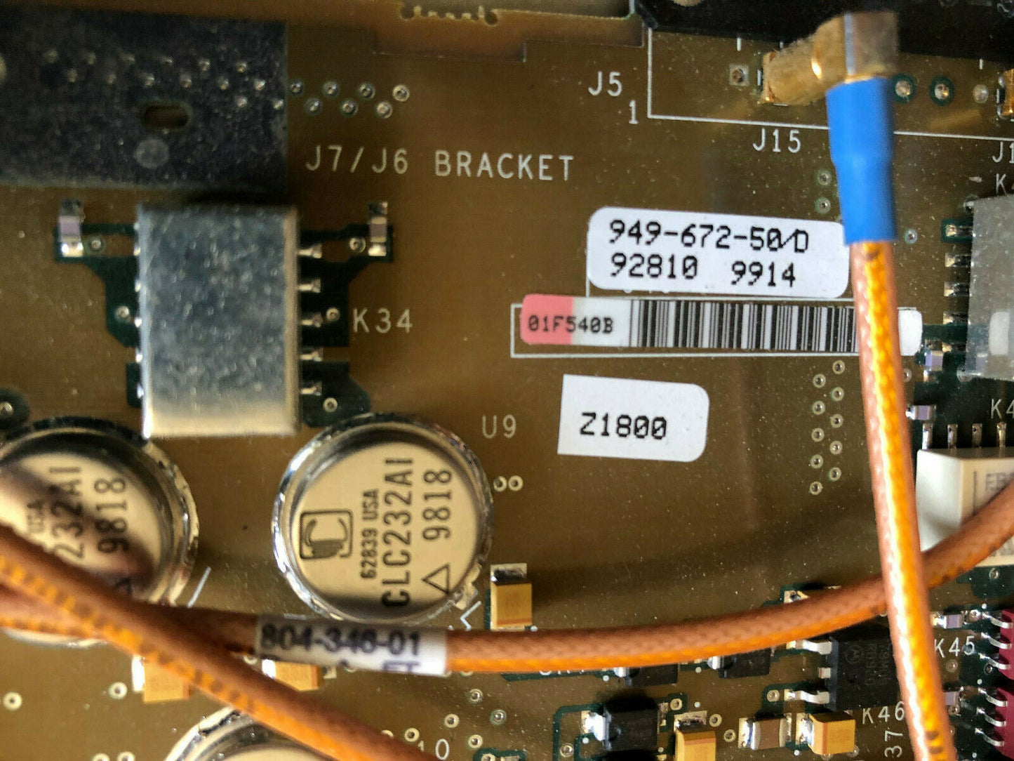 New Teradyne 871-324-12C,9921A,949-672-50/D,J7/J6 Bracket Computer Board,Ec