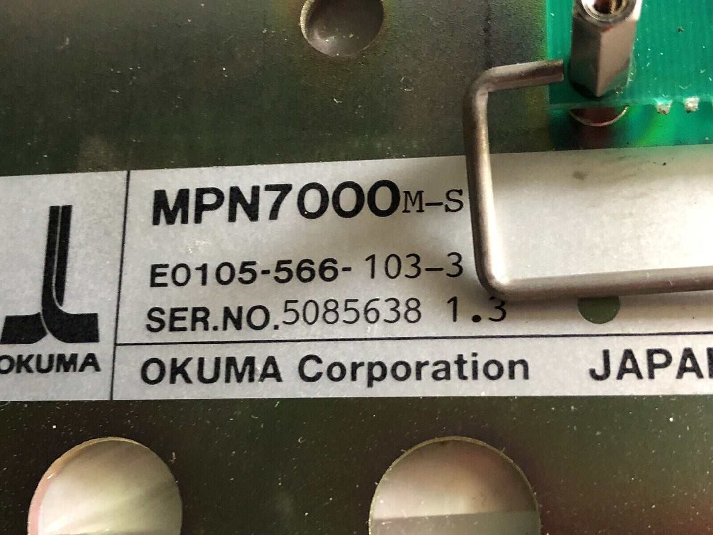 Okuma Mpn 7000,Mpn7000m-S,E0105-566-103-3,Fp5-Okm23,Operator Interface Panel,Tk