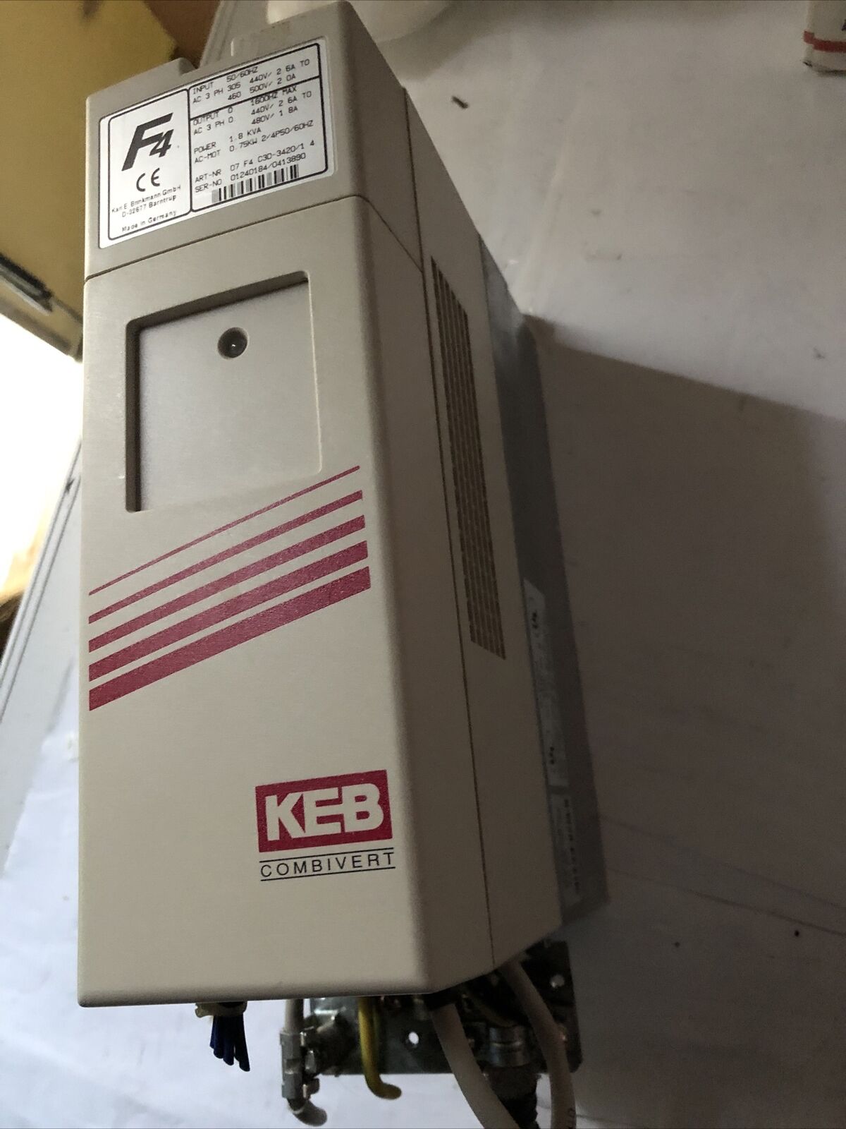 Keb 07.F4.C3d-3420/1.4 Combivert Controller F4,07 F4 C3d-3420/1.4,1.8 Kva,Fj