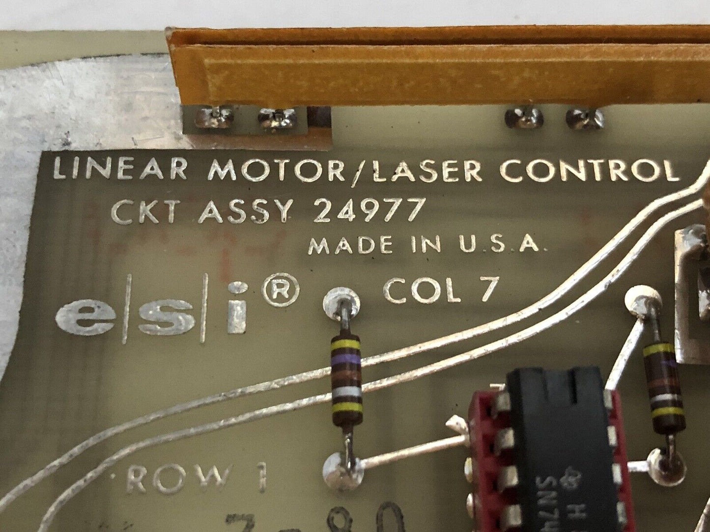 Esi Linear Motor/ Laser Control Pcb Card 24977, Circuit Board Col 7 Esi,Dk