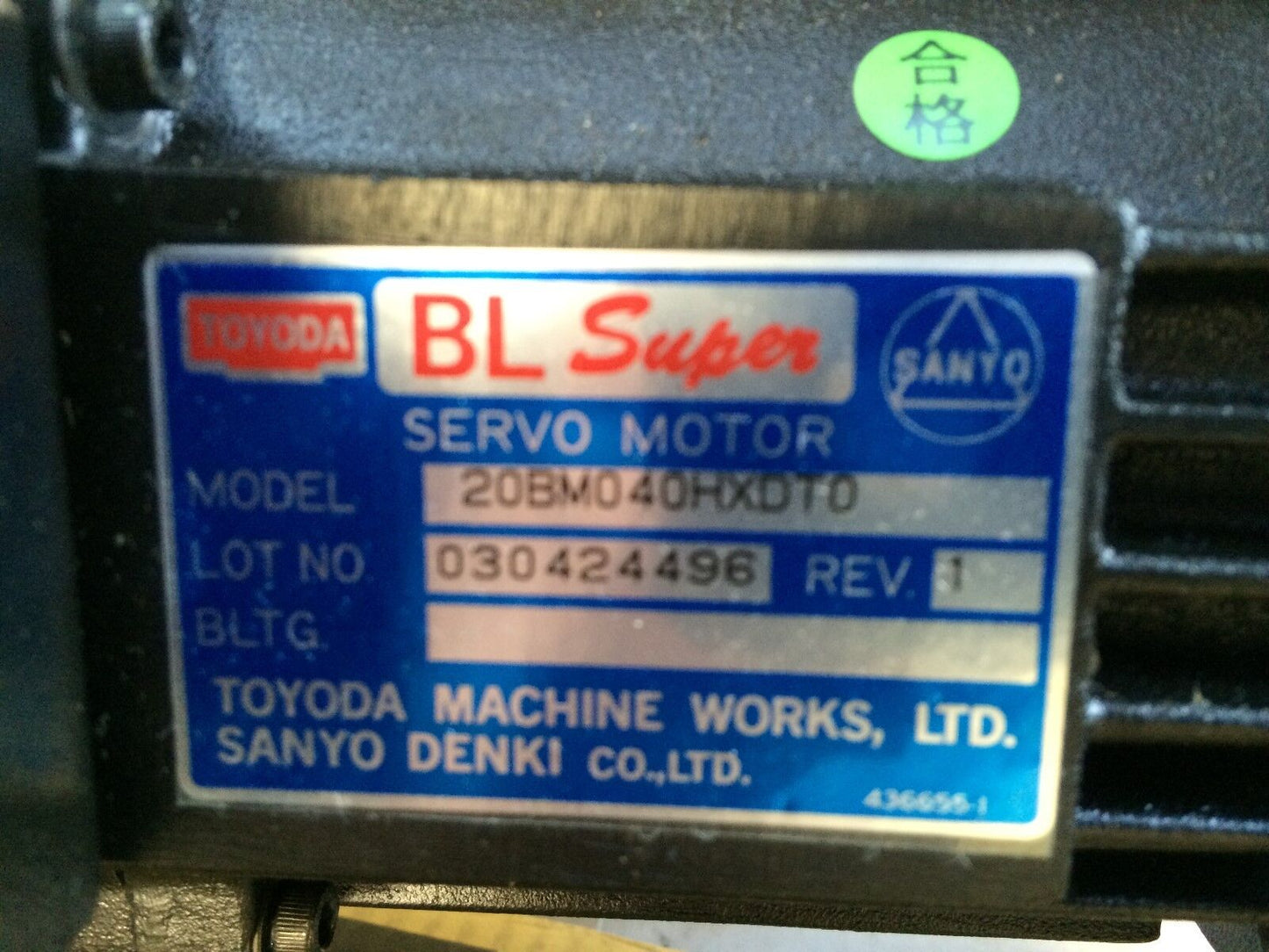 New Sanyo Denki 20Bm040hxdt0 Bl-Super Servo Motor,14Mm Shaft R12a831802,Bn
