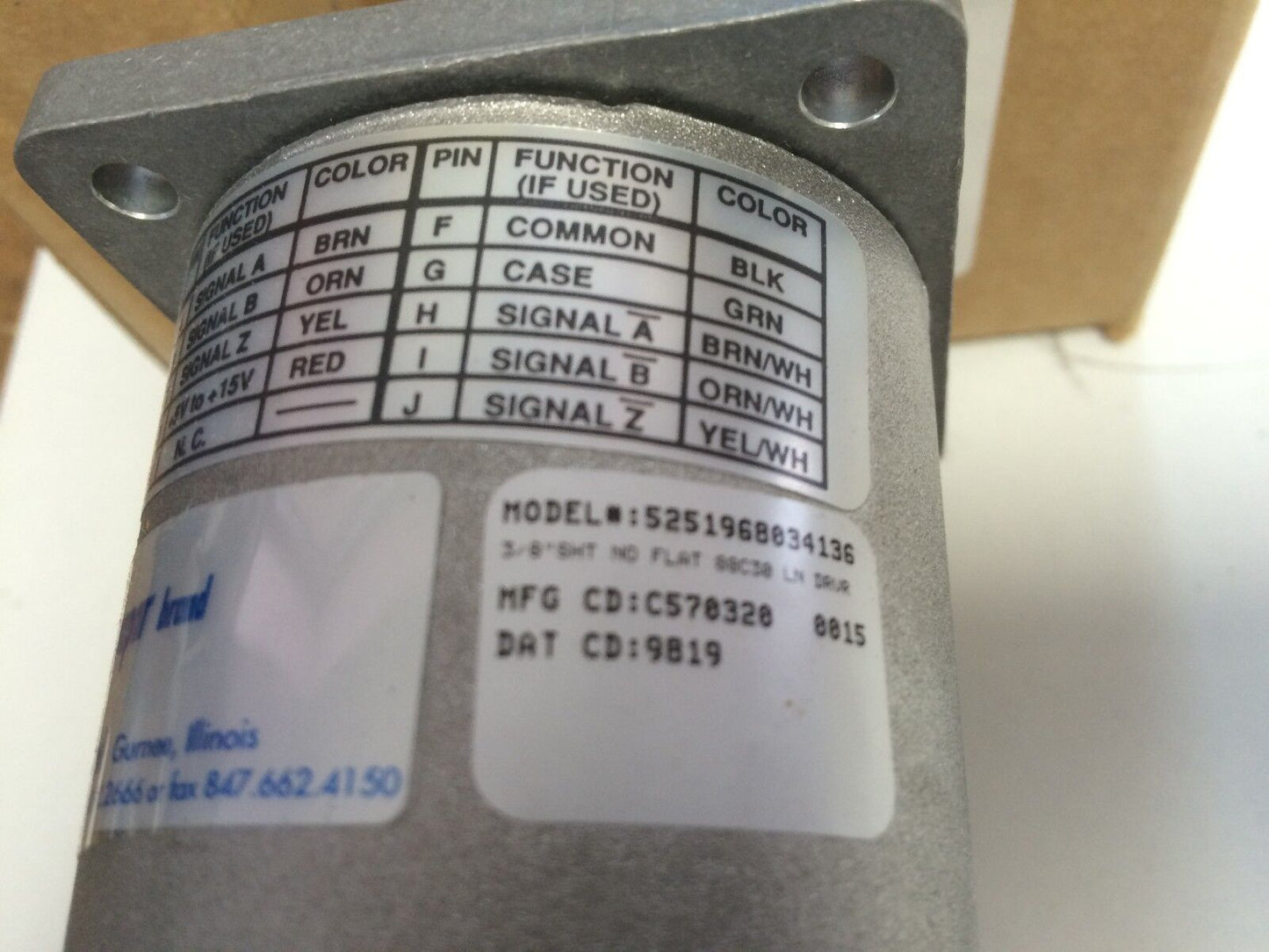 Danaher 525196B034136,5251968034136 Dynapar Encoder 525-1968034136,C570320,Bu