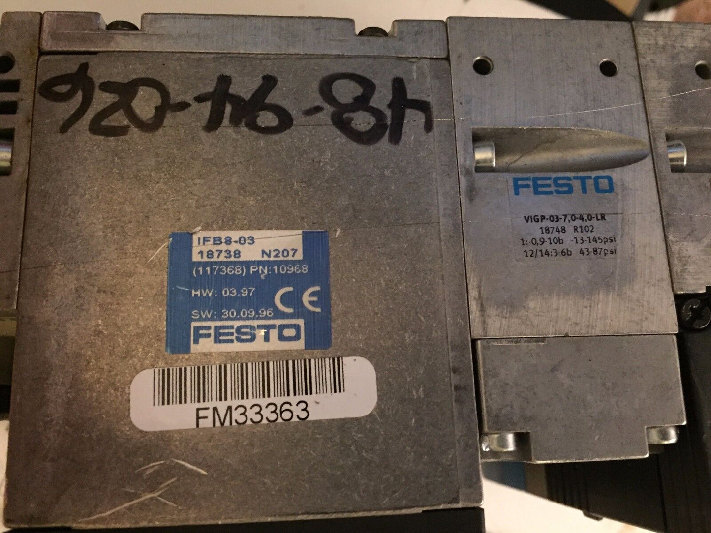 Festo Ifb8-03,Iepl-03-Fb,Vifb-03-B,Mth-5/3E-7,0-S-Vi,Vige-03-Fb-4-5Pol Valve,Ew
