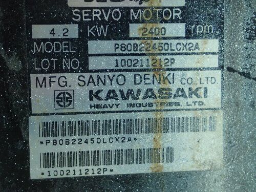 Sanyo Denki P80b22450lcx2a,P80b22450 Ac Servo Motor,4.2 Kw,Rpm 2400,Ti
